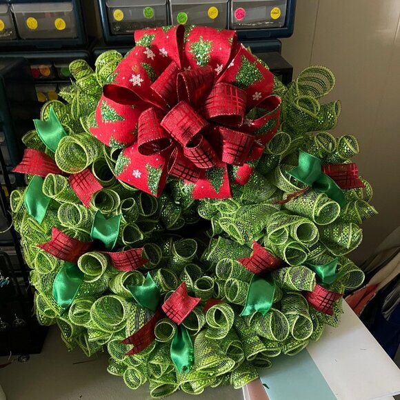 Angelic Wreaths by Diane Other - Christmas Curly Wreath 103